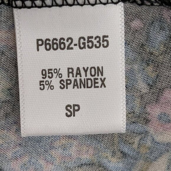 LOVEAPPELL Black/White Rayon Stretch Straight Pencil Dress; 3/4 Sleeve; Size SP - Picture 5 of 5